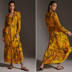 FARM Rio x Anthropologie Tropical Print Maxi Dress - NWT size XS